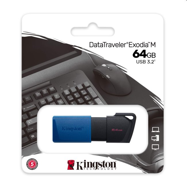 USB kľúč Kingston DataTraveler Exodia M, 64 GB, USB 3.2 (gen 1)