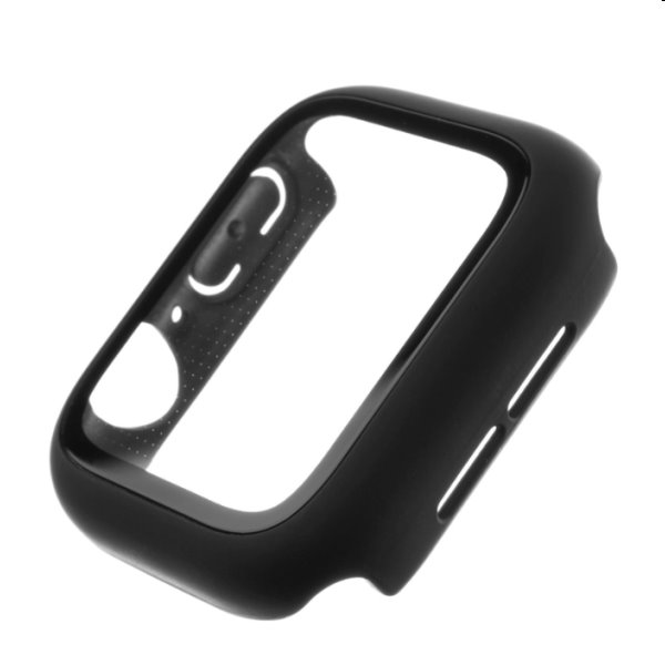 FIXED Pure Plus ochranné puzdro s temperovaným sklom pre Apple Watch 45 mm, čierna