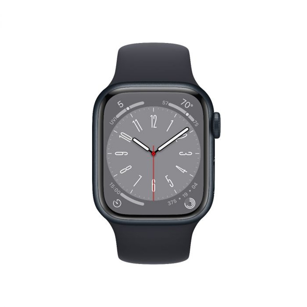 Apple Watch Series 8 GPS 45mm polnočná , hliníkové puzdro so športovým remienkom polnočná