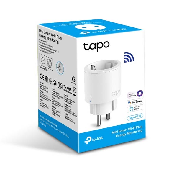 TP-ink Tapo P115 smart mini WiFi zásuvka s meraním spotreby energie