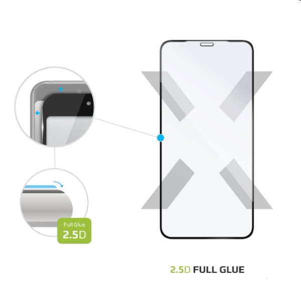 FIXED Full-Cover ochranné tvrdené sklo pre Apple iPhone X, XS, 11 Pro, čierna