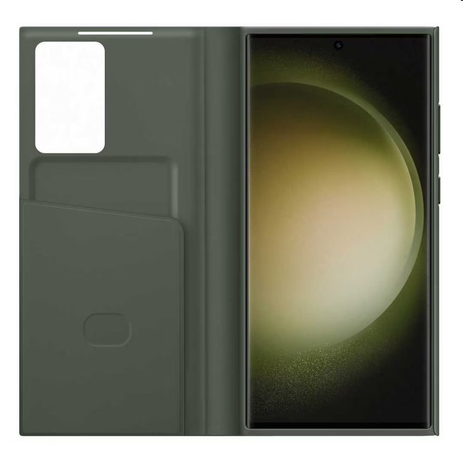 Knižkové puzdro Smart View Wallet pre Samsung Galaxy S23 Ultra, zelená