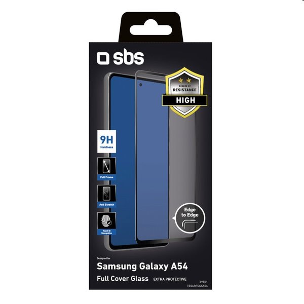 Tvrdené sklo SBS Full Cover pre Samsung Galaxy S23 FE, A54 5G, čierna