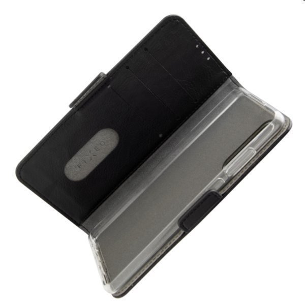 Knižkové puzdro FIXED Opus pre Xiaomi Redmi Note 12S, čierna