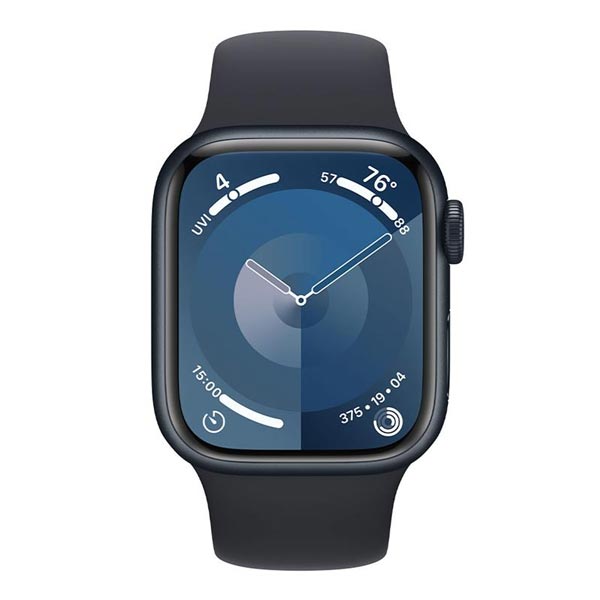 Apple Watch Series 9 GPS + Cellular 45mm polnočná , hliníkové puzdro so športovým remienkom polnočná - S/M