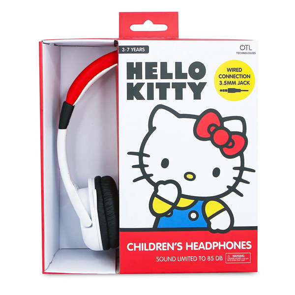 Detské káblové slúchadlá OTL Technologies Hello Kitty s uškami